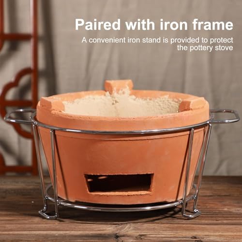 Przenośny gliniany kociołek do herbaty i grilla