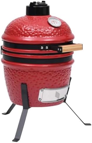 Czerwony grill ceramiczny Kamado 56 cm 2w1