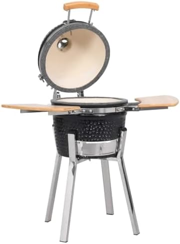 Duży czarny grill ceramiczny Kamado 81 cm