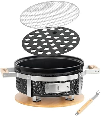 Japoński grill stołowy Hibachi 29,5 cm z bambusem