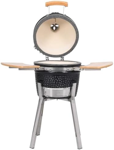 Duży czarny grill ceramiczny Kamado 81 cm