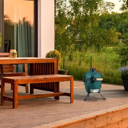 Czarny ceramiczny grill Kamado 26 cm z termometrem